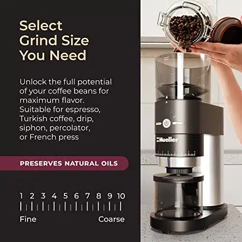 Mueller UltraGrind Conical Burr Grinder Professional Series