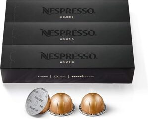Nespresso Capsules VertuoLine, Melozio, Medium Roast Coffee, Coffee Pods, Brews 7.77 Fl Ounce (VERTUOLINE ONLY), 10 Count (Pack of 3)