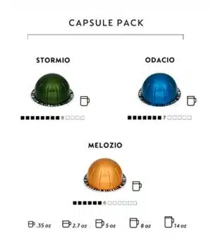 Nespresso VertuoPlus Coffee and Espresso Machine Bundle by De’Longhi with Vertuoline Variety Pack Coffees included