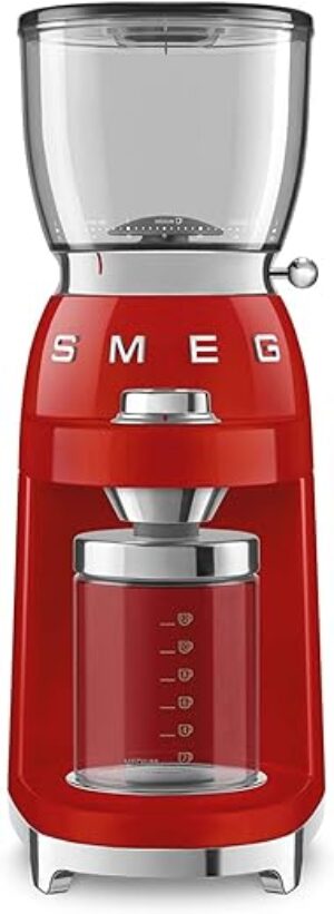 Smeg CGF01RDEU Coffee Grinder, red