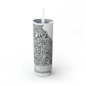 Georgia Peach – 20oz Stainless Steel Iced Coffee Tumbler with Straw | Insulated Travel Cup, Hot & Cold Beverages – AboveAverageCoffee.com (State & Local Pride Collection)
