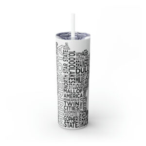 Minnesota Love – 20oz Stainless Steel Iced Coffee Tumbler with Straw | Insulated Travel Cup, Hot & Cold Beverages – AboveAverageCoffee.com (State & Local Pride Collection)