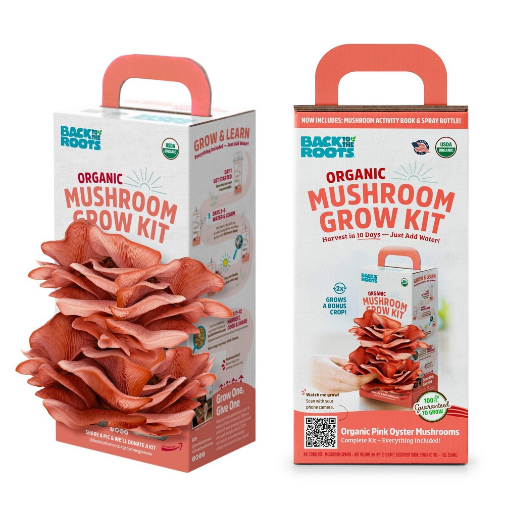 Back to the Roots Organic Mushroom Grow Kit Pink Oyster