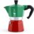 Bialetti – Moka Express Italia Collection: Iconic Stovetop Espresso Maker, Makes Real Italian Coffee, Moka Pot 6 Cups (9 Oz – 270 Ml), Aluminium, Colored in Red Green Silver