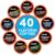 Brooklyn Beans Coffee Pods Flavored Gourmet Variety Pack, Compatible with 2.0 Keurig K Cup Brewers, 40 Count