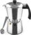 Cafe Du Chateau Espresso Maker (6 cup) Transparent Top Lid, High Gloss Finish, with Coffee Clip Spoon – Coffee Percolator, Camping Coffee Pot