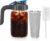 Cold Brew Coffee Maker Pitcher – 32 oz Mason Jar With Airtight Lid, Handle & Stainless Steel Filter for Sun Tea, Ice Tea, Coffee, Lemonade, 1 Pack