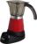 IMUSA 3-6 Cup Electric Espresso Maker with Detachable Base, Red