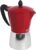 Imusa USA Red Aluminum Stovetop 6-cup Classic Italian and Cuban Espresso Maker (B120-43T), Silver/Red