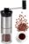LHS Manual Coffee Grinder Stainless Steel Portable Hand Crank Coffee Mill Grinder Ceramic Conical Burr with Adjustable Coarseness for Home, Office or Traveling