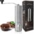 YEINLAN Manual Coffee Grinder, Ceramic Coffee Bean Grinder with Stainless Steel Shell, Portable Burr Coffee Grinder with Removable Handle for Kitchen,Camping,Gift